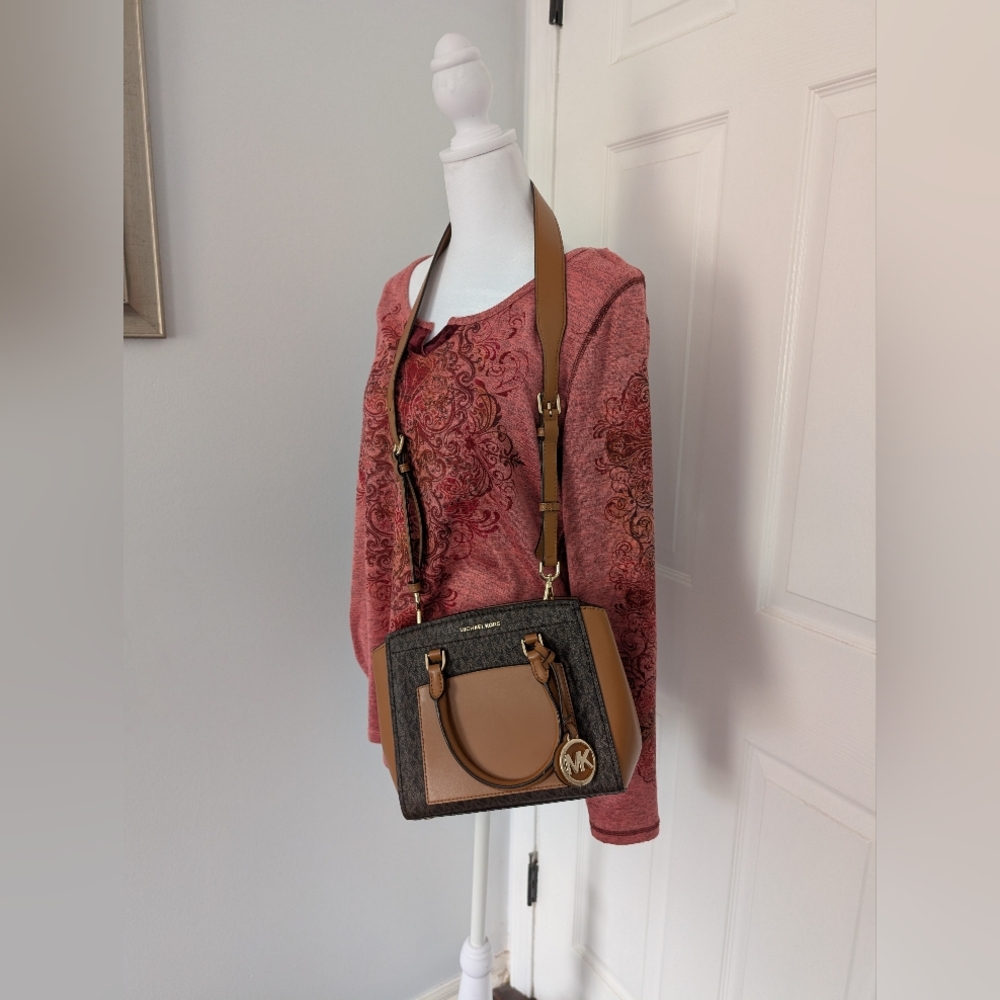 Michael Kors Light and Dark Brown Women's Bag - Picture 2 of 9